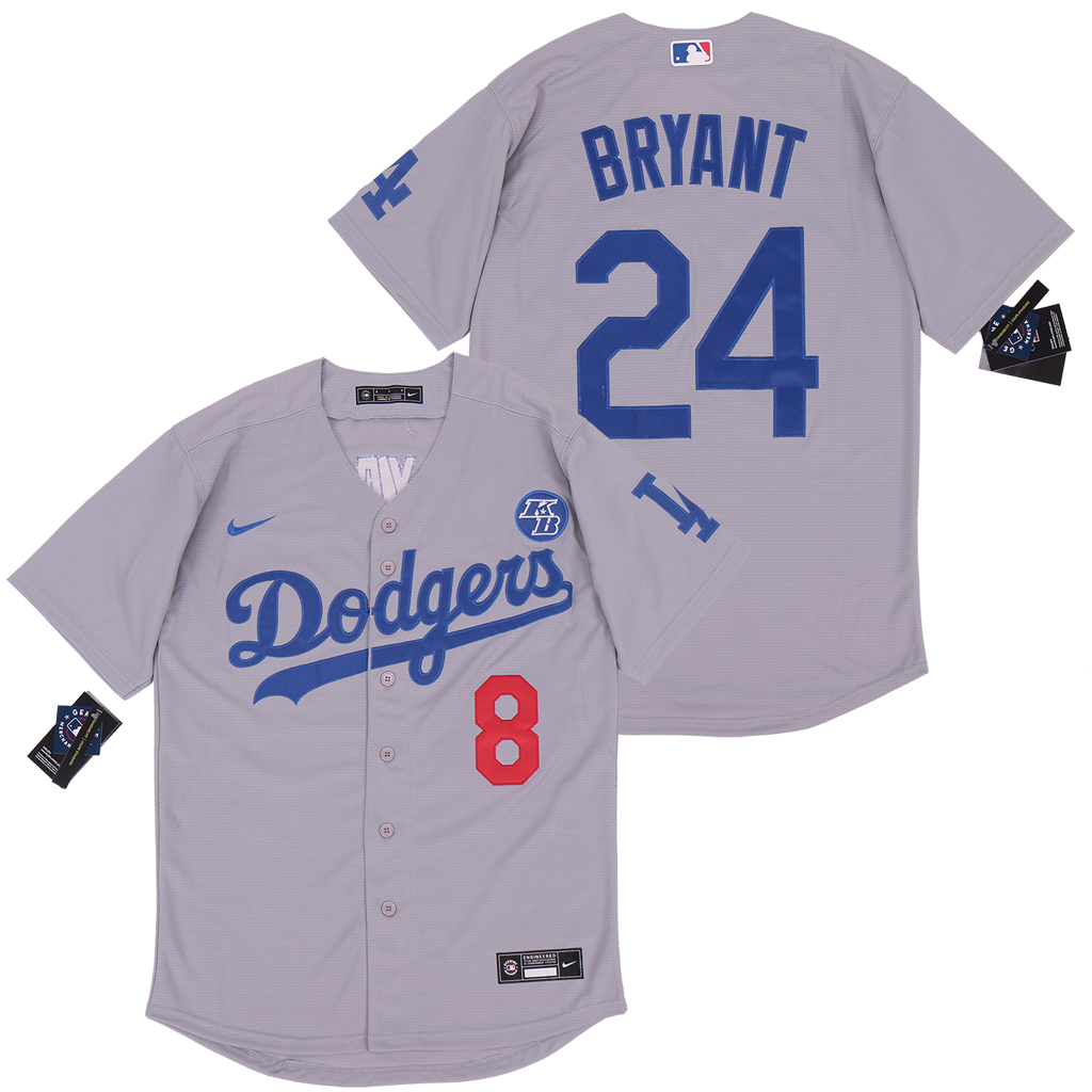 2020 Men Los Angeles Dodgers 24 Bryant grey new Nike Game MLB Jerseys 6